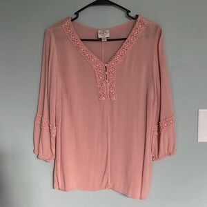 Pink buttoned blouse